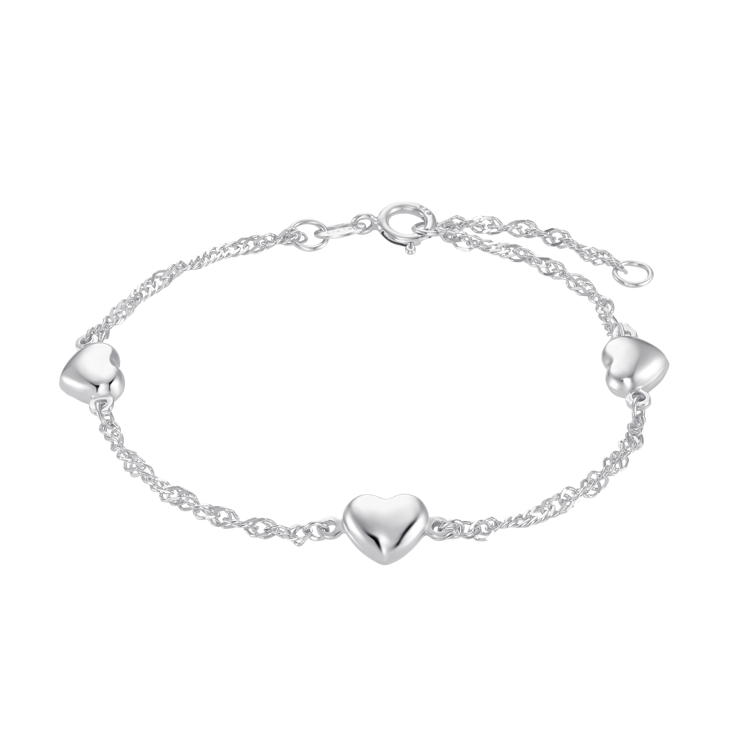 Armband für Mädchen, 925 Sterling Silber | Herz