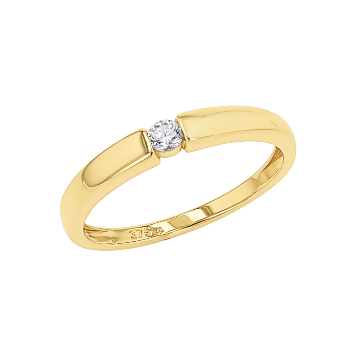 Ring für Damen, Gold 375, Zirkonia synth.