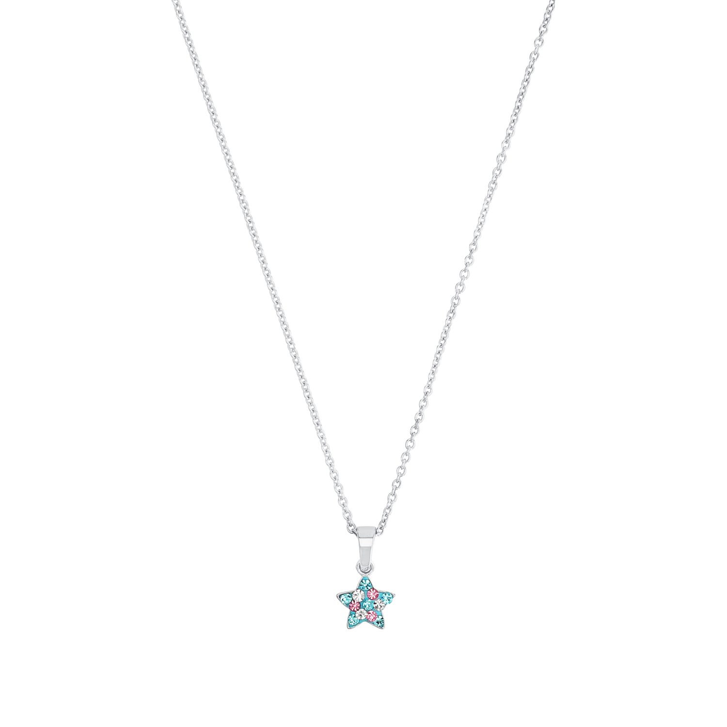 Kette mit Anhänger für Mädchen, 925 Sterling Silber, Preciosa | Stern