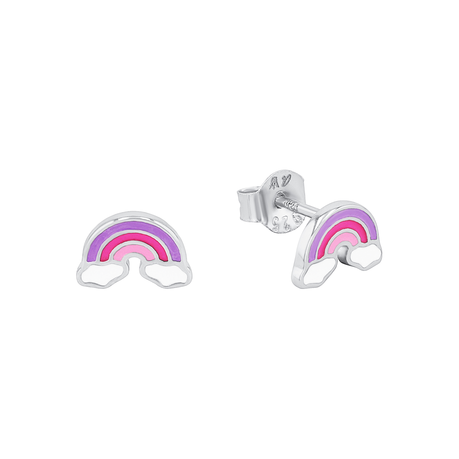Ohrstecker für Mädchen, 925 Sterling Silber | Regenbogen