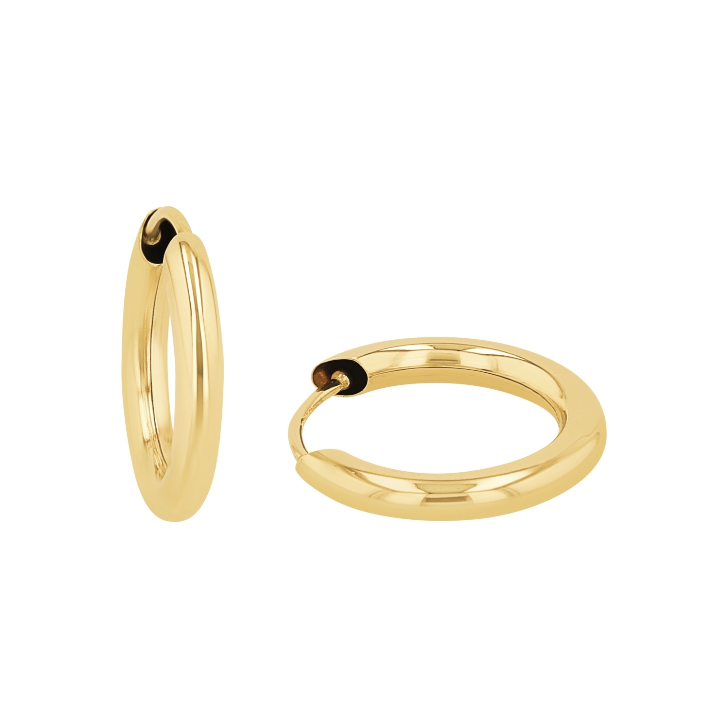 Creolen für Damen und Herren, Unisex, Gold 375