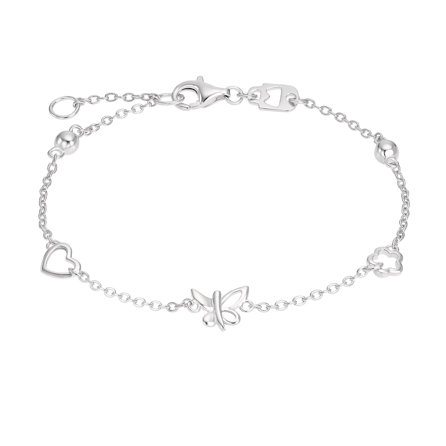 Armband für Mädchen, 925 Sterling Silber | Herz
