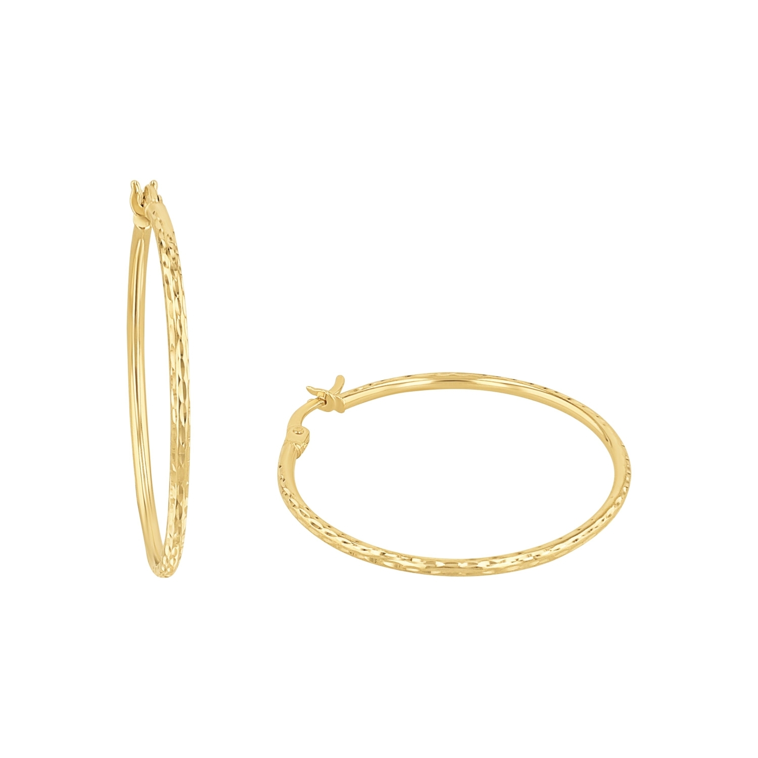 Creolen für Damen und Herren, Unisex, Gold 375