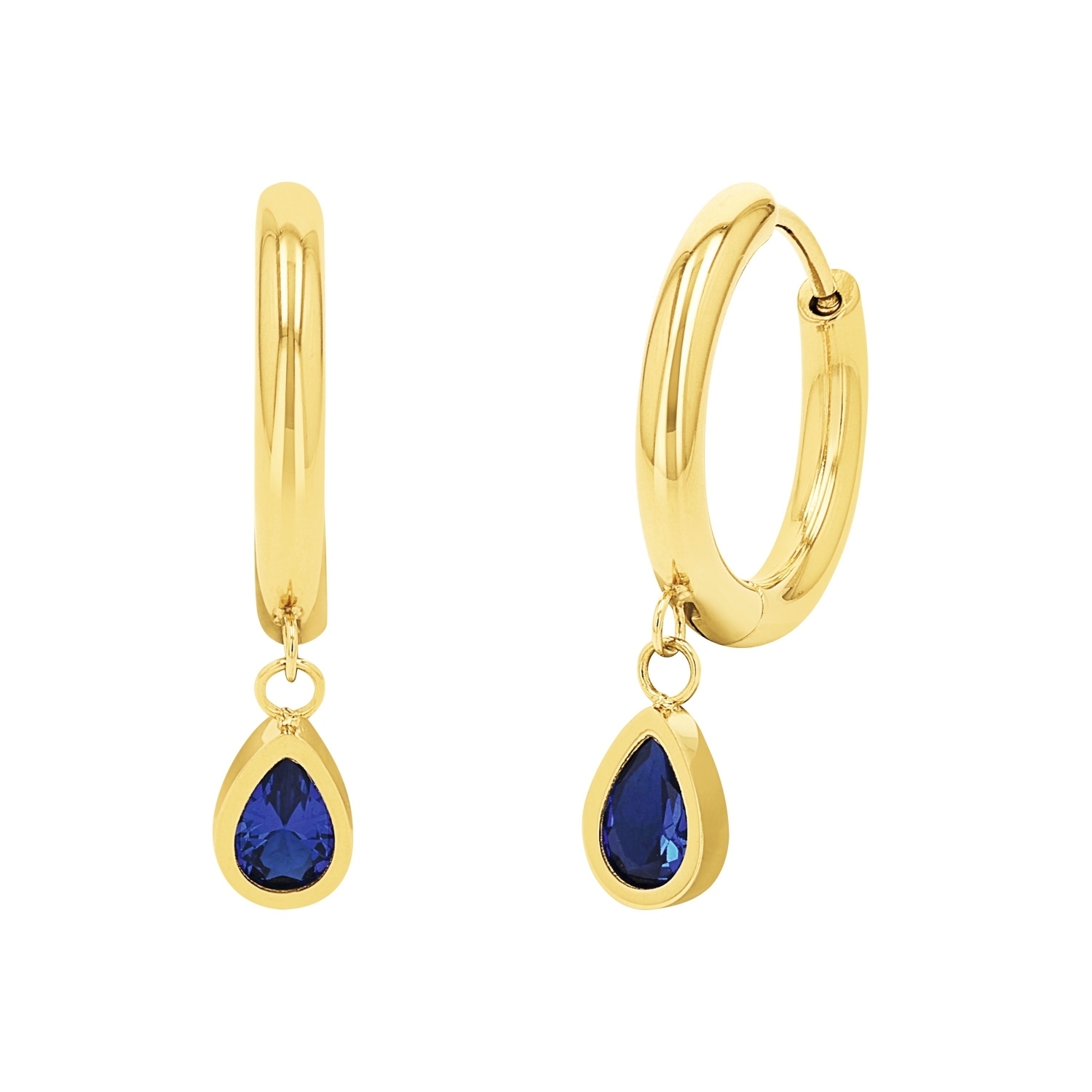 Creolen für Damen, Edelstahl, Zirkonia synth.