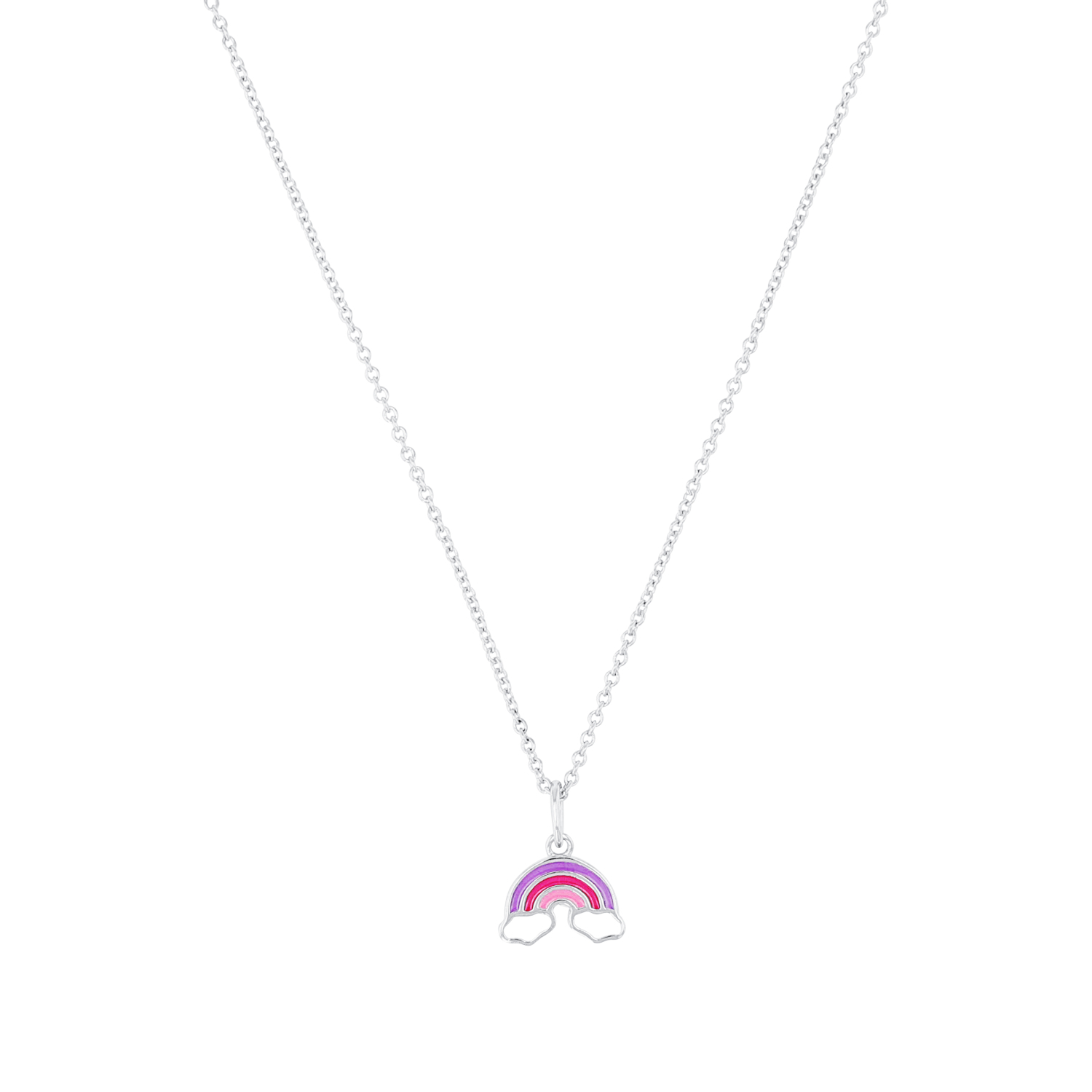 Kette mit Anhänger für Mädchen, 925 Sterling Silber | Regenbogen